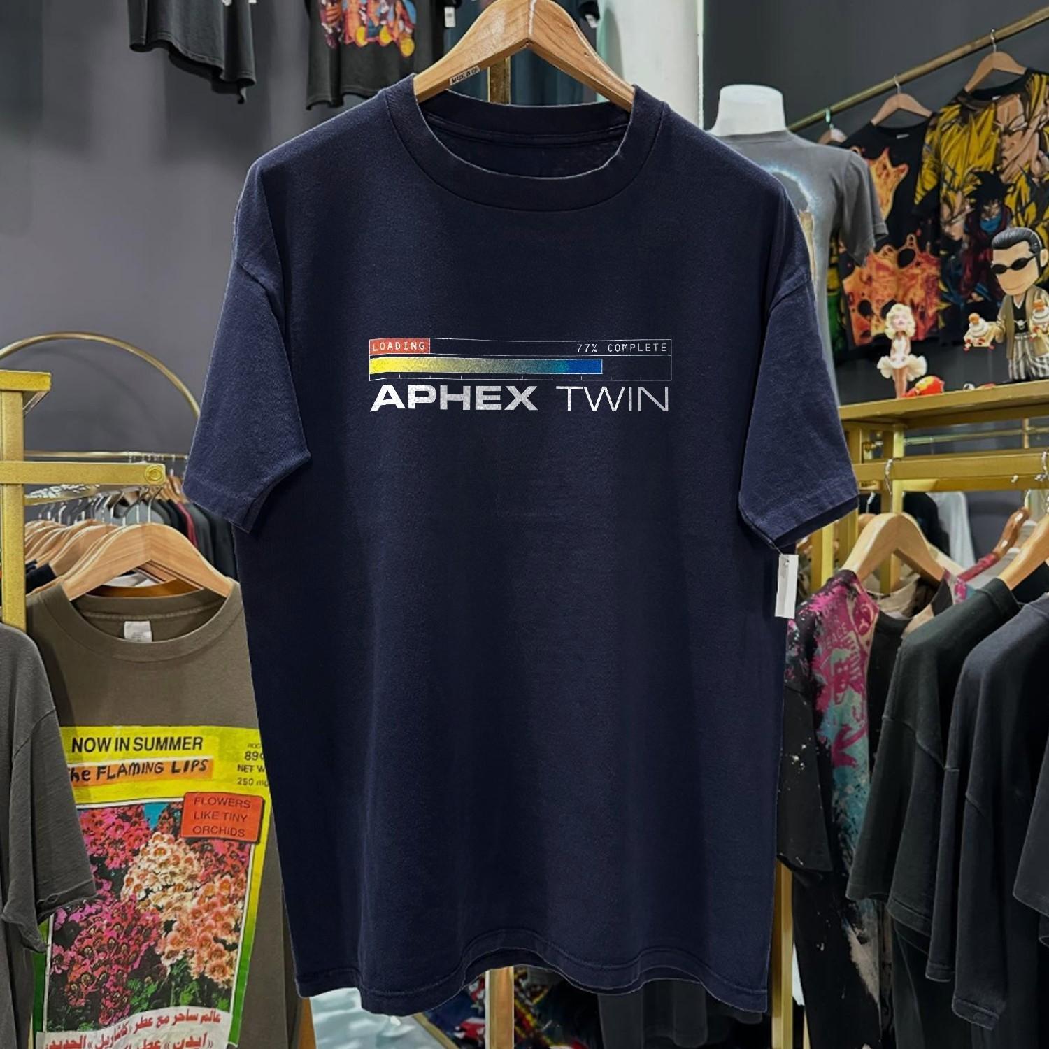 Aphex Twin Playstation Staff Aged T-Shirt Navy M XL