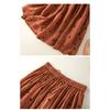 Skirt Woman Slim Pleated Skirt Retro Elastic Waist Plus Size Long Skirt Woman