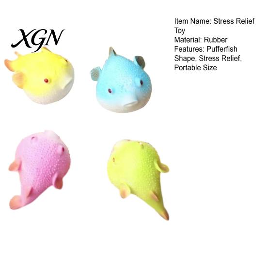 Slow Rebound Toy Flour Pufferfish Stress Ball Squeeze Relief Mini Realistic Puffer Sensory Home Office Worker Decompression