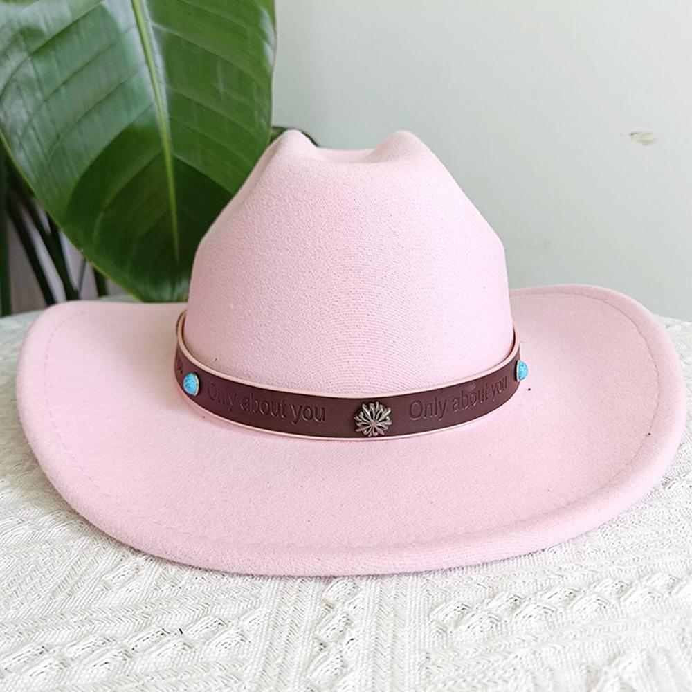 Men s and women s double concave cowboy fedora hat western cowboy Las Vegas Nashville party hat wide brim riding hat cowboy hat M56-58CM