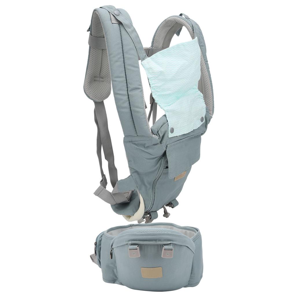 Marsupiu reglabil pentru bebeluși, respirabil, pentru nou-născuți și copii mici, ergonomic, cu îngroșare, culoarea șoldului, culoarea cyan