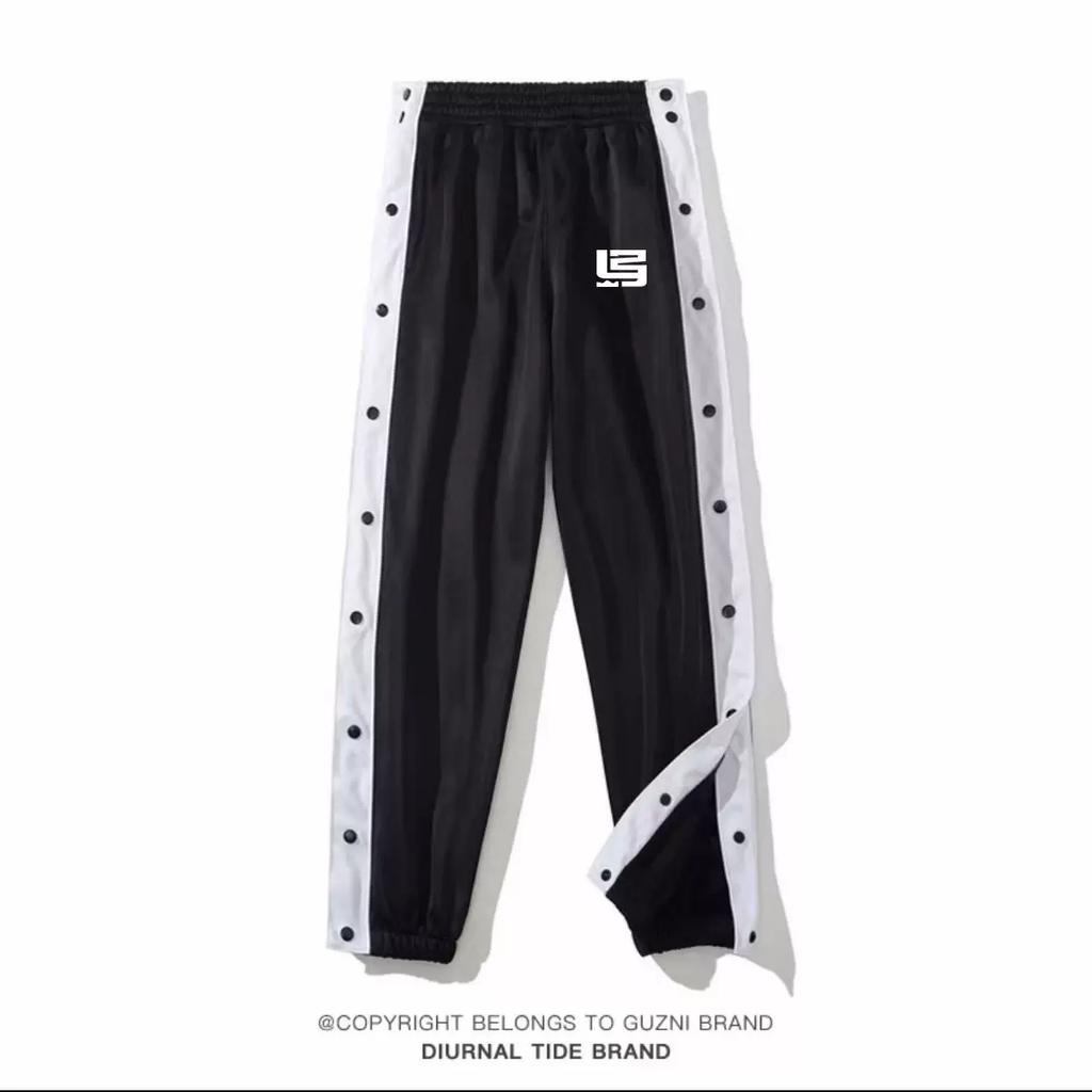 Owen Same Style Row Button Pants Appearance Warm-up Training Basketball Shorts Seconds off Full Open Buckle Breathable Quick-Drying Sports Casual