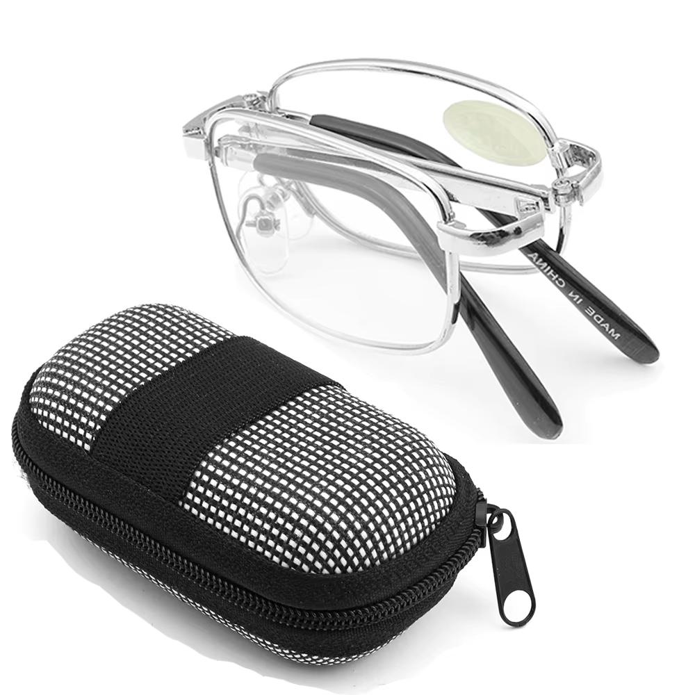Retro Design Lesebriller Menn Kvinner Sammenleggbare Briller Brilleinnfatning Sølv Metallbriller +1.0 +1.5 +2.0 +2.5 +3.0 +3.5 +4