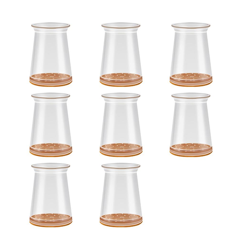 8 szt./zestaw Okrągłe Pokrowce na Nogi Krzesła Ciche Silikonowe Ochraniacze na Podłogę pod Nogi Krzesła Pogrubione Odporne na Zużycie Ochraniacze na Nogi Stołka