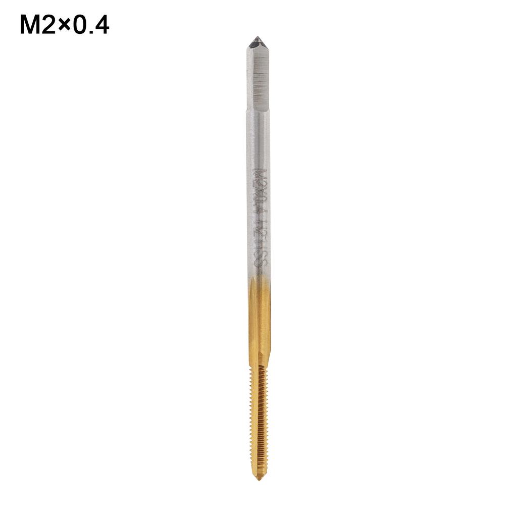 Metric HSS Titanium Coated Thread Tap Drill Bits Straigh Flute Right Hand Screw Thread Machine Tap M2 M2.5 M3 M4 M5 M6 Hand Tool