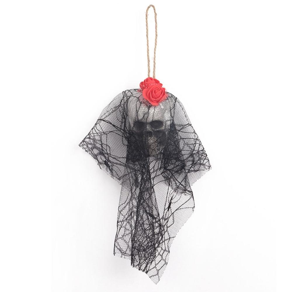 Mini Haunted House Supplies Hanging Skull Head Horror Props Party Pendant Halloween Decor