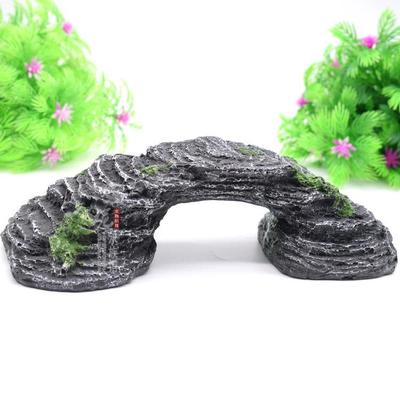Schildkröten-Sonnenterrasse & Kletterplattform - Harzsteinbrücke für Aquarienlandschaftsbau