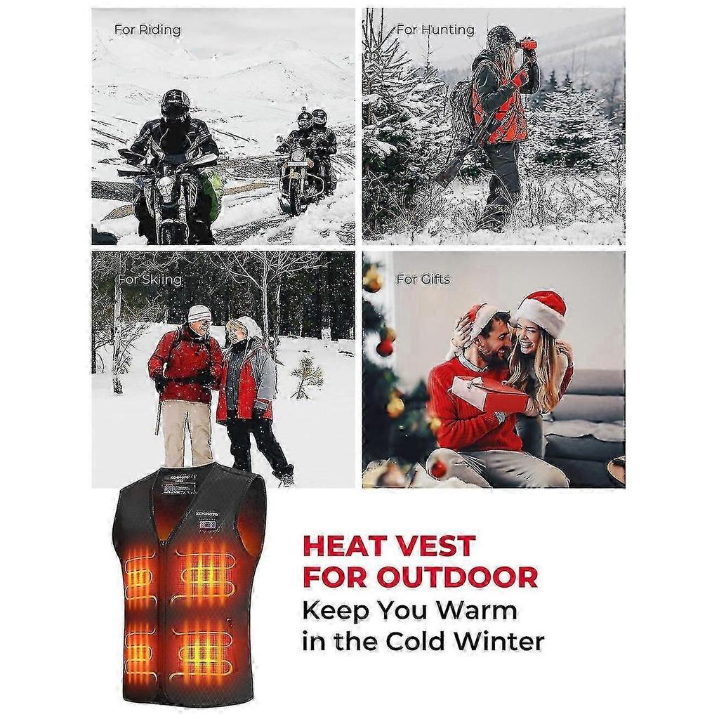 Motorrad Beheizte Weste Herren Beheizte Weste Mit 8 Heizzonen Usb Elektrische Heizweste Zum Skifahren Angeln Outdoor-XinHan