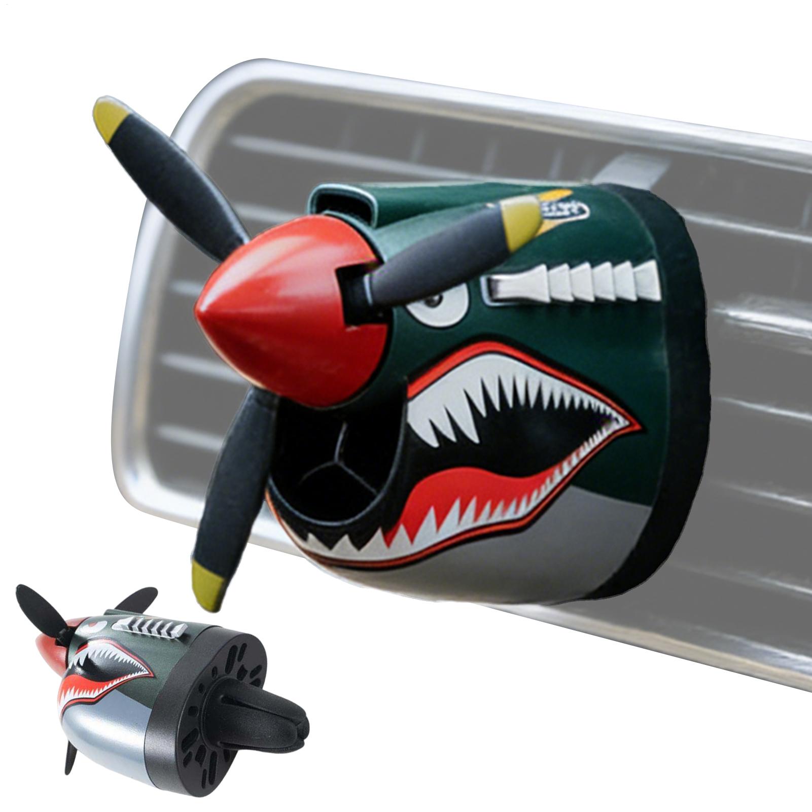 

Car Vent Air Freshener Shark Nose Propeller Air Freshener Long Lasting Fighter Plane Shark Nose Aromatherapy Car Scent Diffuser CN
