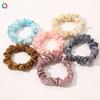 Satin Großes Scrunchie Einfarbig Kordelfarbe Dinza Pferdeschwanz Kugel Haargummi