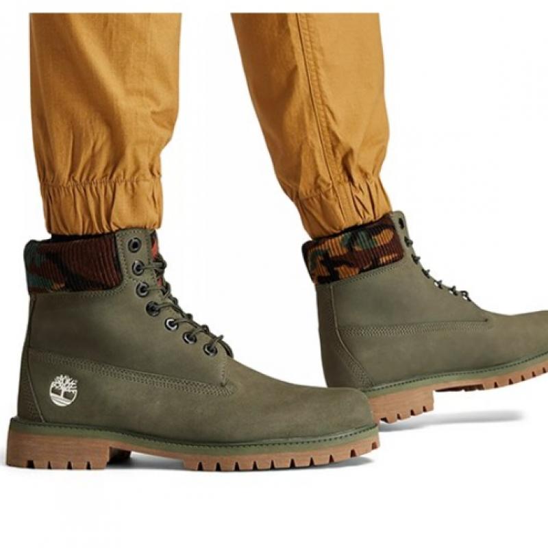 Nike Timberland 6 Inch Premium Warm Boots Green Camo