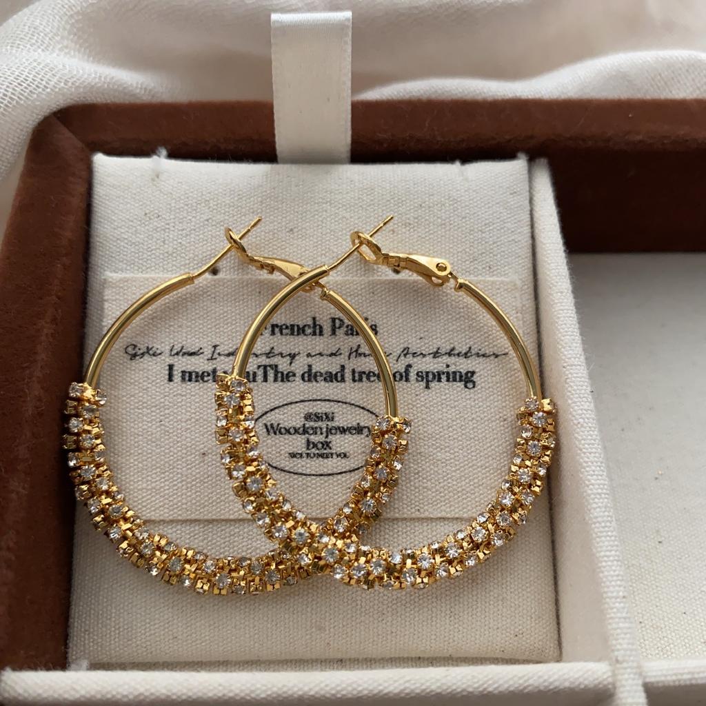 Classic Circle Earrings, Earrings, Personalized Diversity, Light Luxury, High-End Temperament, Cold Art, Unique Versatile Light Luxury Earrings