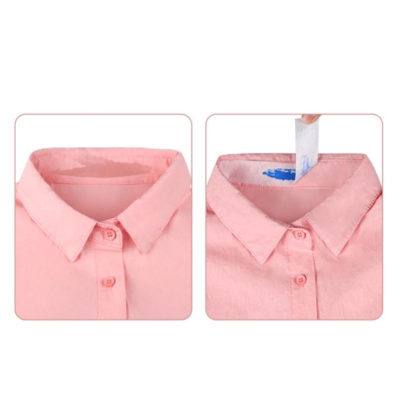 1 Roll Hat Sweat Liners Shirt Collar Sweat Protectors Non-Woven Fabric Self-Adhesive Invisible Breathable Sweat Pad
