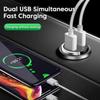 1 Stück 200W Mini Dual-Port USB Autoladegerät Zigarettenanzünder Schnellladung Auto Handy Ladegerät Adapter für iPhone 13 12 Xiaomi Huawei Samsung