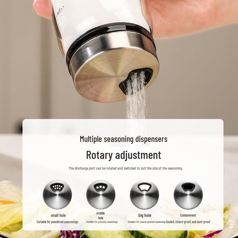 High Borosilicate Glass Rotating Seasoning Bottle