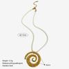 GHIDBK Exaggerated Stainless Steel Starfish Shell Conch Sun Pendant Necklaces for Women Fashion Ocean Style Jewelry Summer Beach