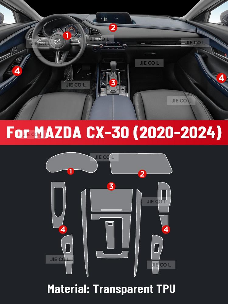 Auto Central Control Screen TPU Navigation Anti Scratch interior Protection Film GPS Navigation For MAZDA CX-30 2020-2024 DD4