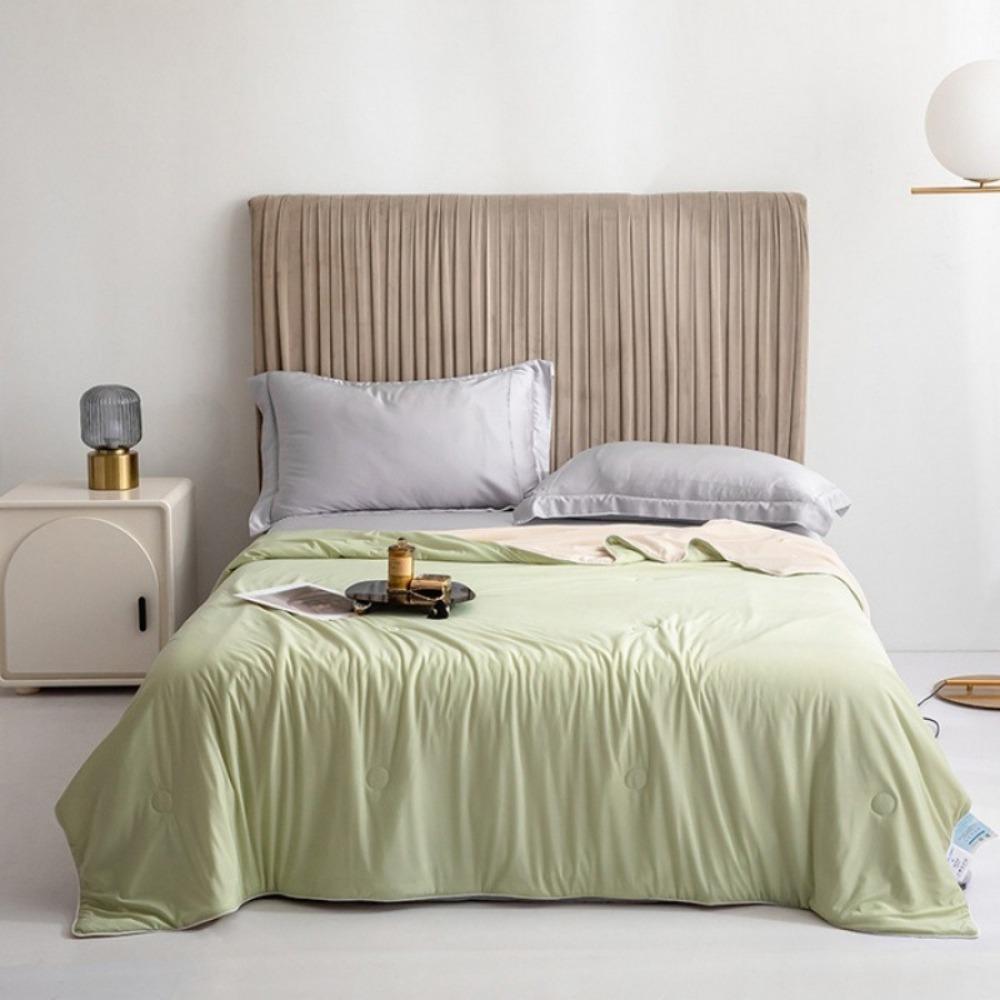 

Solid Color Summer Cooling Quilt Double Side Cooling Blanket Air Condition Comforter Dormitory 59.06x78.74 in світло-зелений колір
