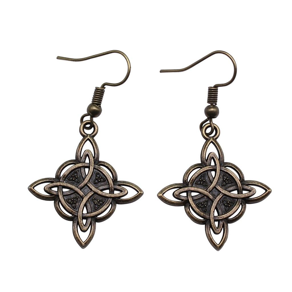 Drop & Dangle Earring Celtic Hexagram Kids' Jewelry MaterialsEarring Size 18x19mm QE006