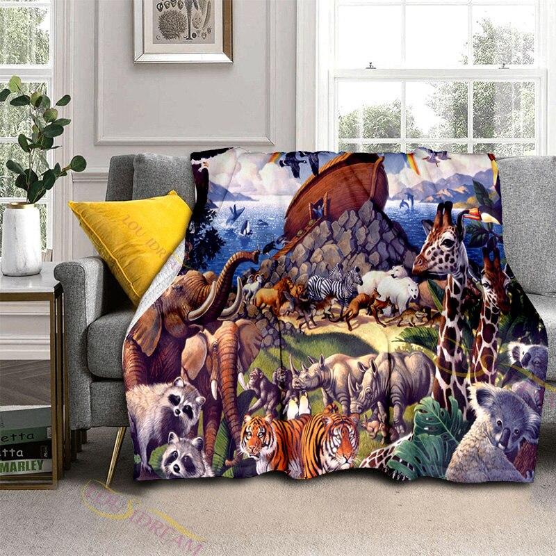 Galaxy Animal Tiger Print Fluffy Blanket Home Decoration Suitable for Living Room Bedroom Office Office Travel Blanket