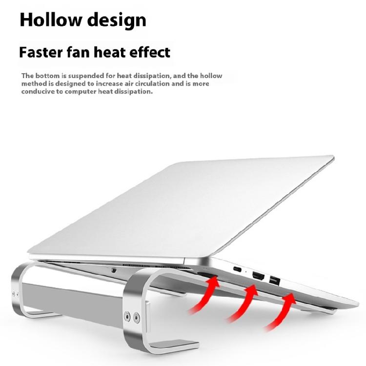 Wärmeableitender Aluminium-Computerständer für 10-18-Zoll-Laptops, Erhöhung mit rutschfester Silikonunterlage und langlebigem Rahmen-Halter
