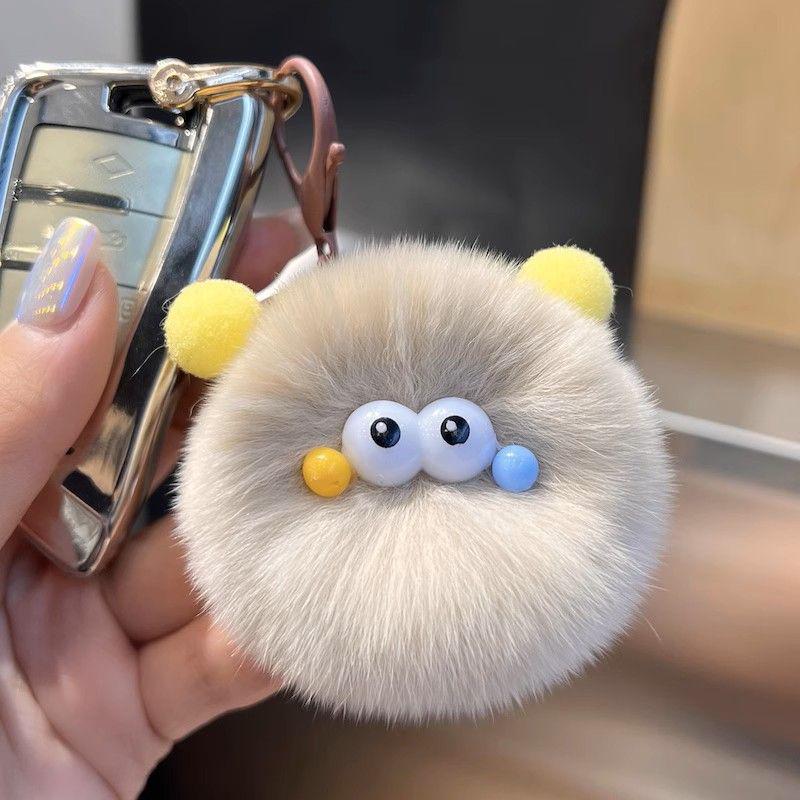 Portachiavi Peluche Coniglio Rex Sintetico Bambola Giocattolo Ornamento per Borsa Regalo