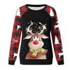 2023 Winter Women's Casual Christmas Elk Print Long Sleeve Hoodie