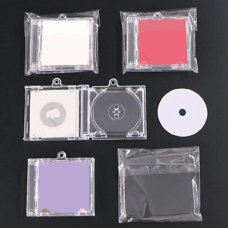 Disc Album Pendant Keychain Blank Disc Box Keychain Suitable For Keychain Backpack Pendant Chain Disc Acrylic Keychain
