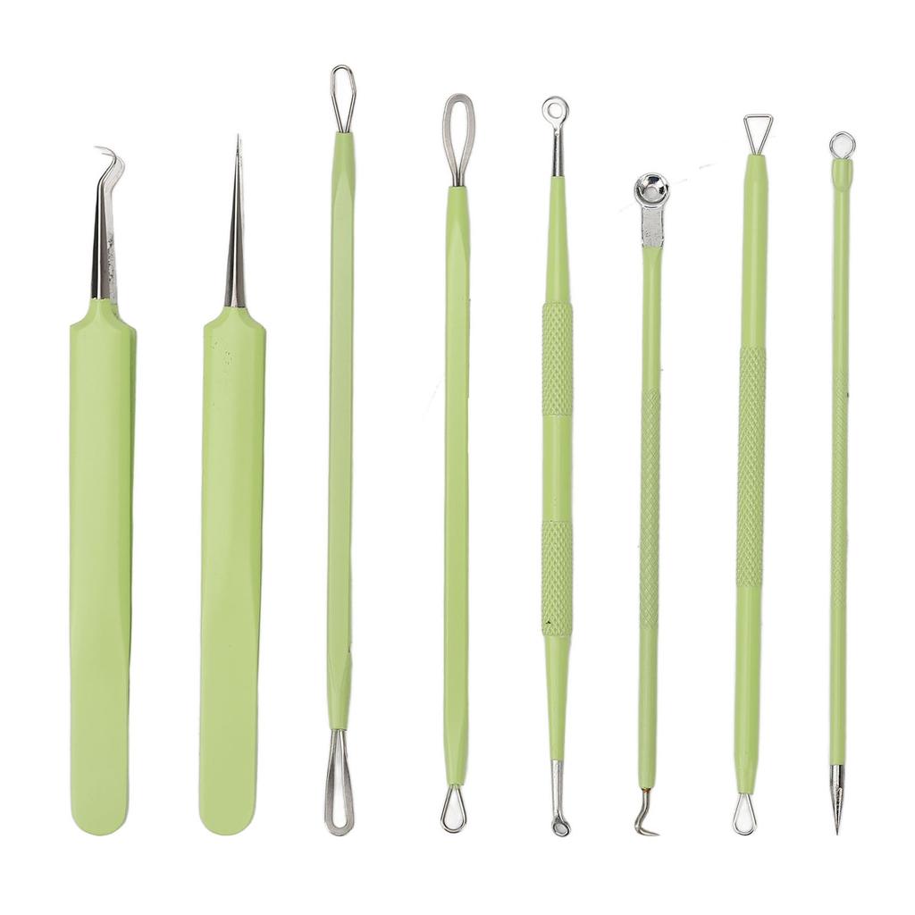 Sada jehel na odstraňování pupínků z nerezové oceli s ostrým hrotem, nástroj na odstraňování černých teček pro péči o pleť