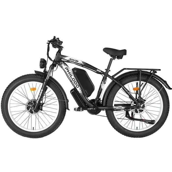 PHILODO H8 Elektrische Fiets met Dubbele Motor, 48V 26Ah Verwijderbare Batterij, Hydraulische Schijfremmen