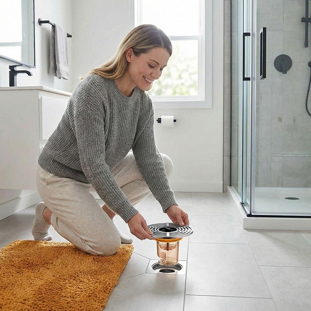 One-Way Drain Valve Floor Drain ABS Material Shower Drain Hair Strainer Odor Stopper  Toilet Drain