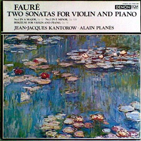 

LP Record GABRIEL FAURE, JEAN-JACQUES KANTORO - Two Sonatas For Violin And Piano . OX7085ND Denon 1977 Japan Classical Used
