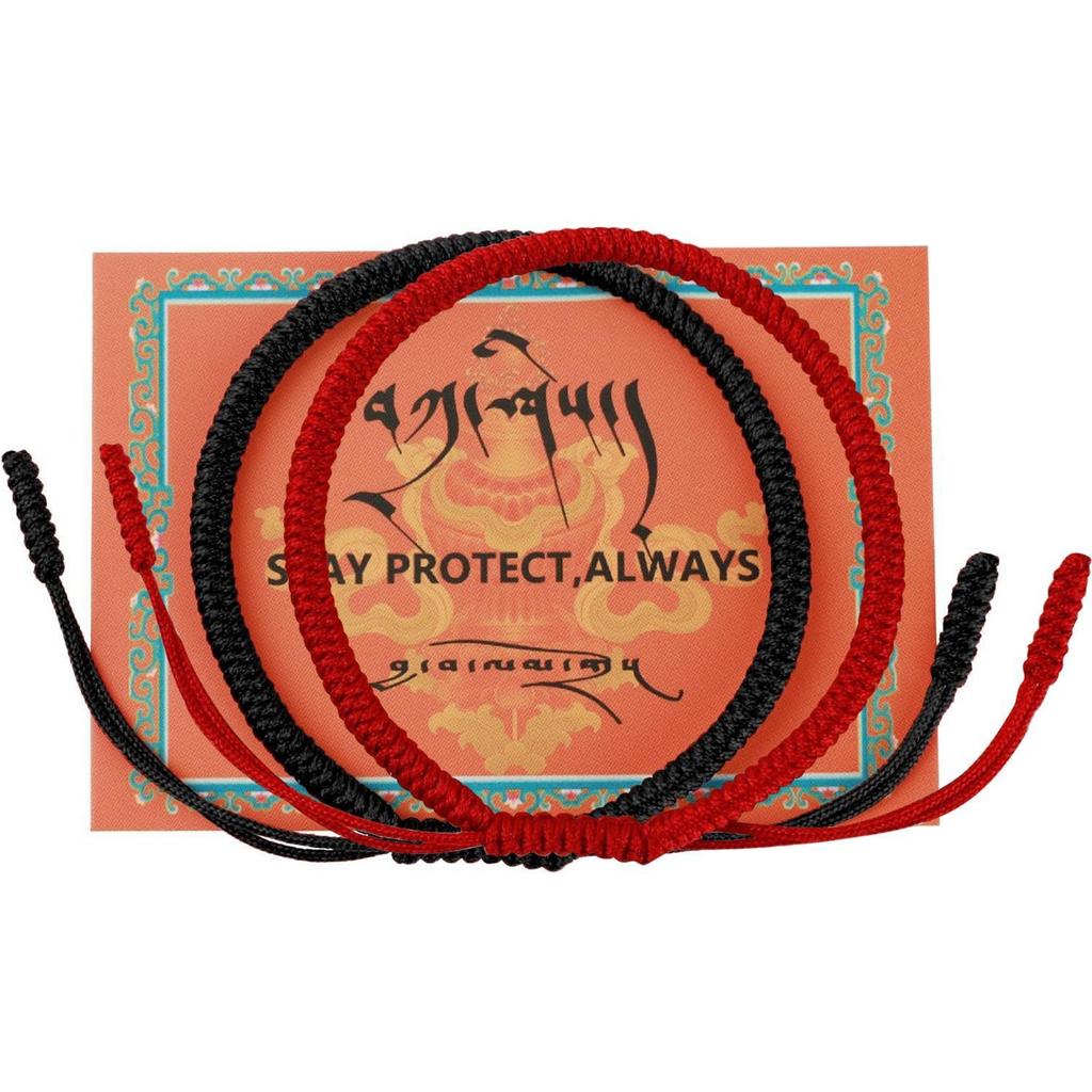 Diamond knot braided hand rope Adjustable monk body protection hand rope Xizang lucky blessing red braided hand rope