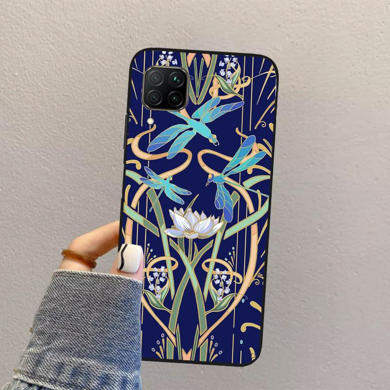 Dragonfly Pattern For Huawei Nova Y70 Y90 Y60 Y73 Y72 Y61 Y91 12s 12i 11i 8i 9 10 SE P40 Lite P60 P30 Pro Case