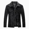 Autumn men's leather jacket, jacquard deer leather, fashionable lapel simple leather jacket for men