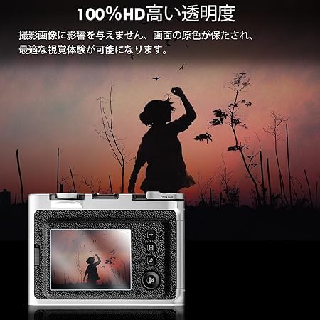 Rieibi Instax Mini Evo 360° Full Protection Accessories Set, Practical [Instax Mini Evo Clear Case + Tempered Glass Screen Protector + Lens Protector]