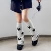 Rozkloszowane getry dla kobiet dziewczynki styl japoński Lolitas nakładka na buty skarpetki gotyckie Harajuku nakładka na nogę środkowa podkolanówka