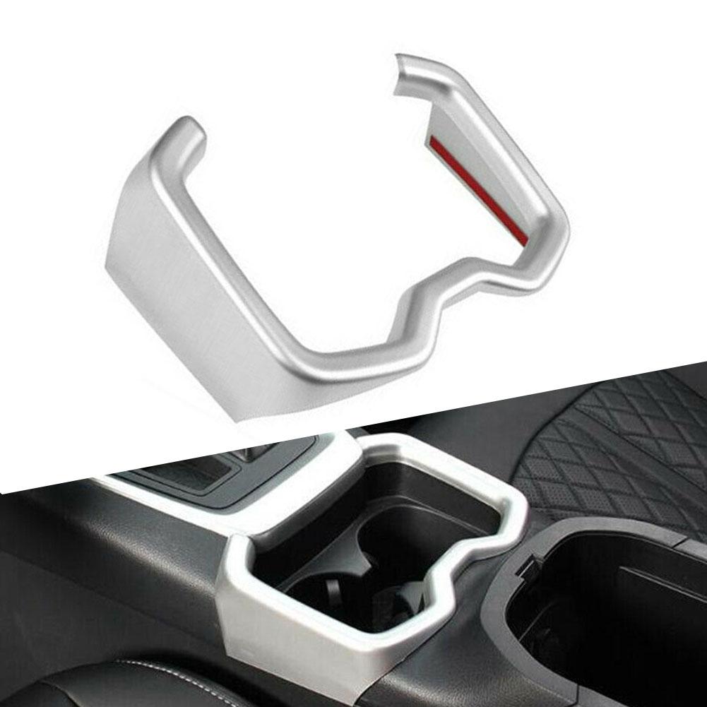 Silver Interior Water Cup Holder Frame Cover Trim Fit For Toyota RAV4 2019-2022