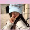 Blue Modern Embroidered Soft Baseball Cap For Women Flattering Design Suitable