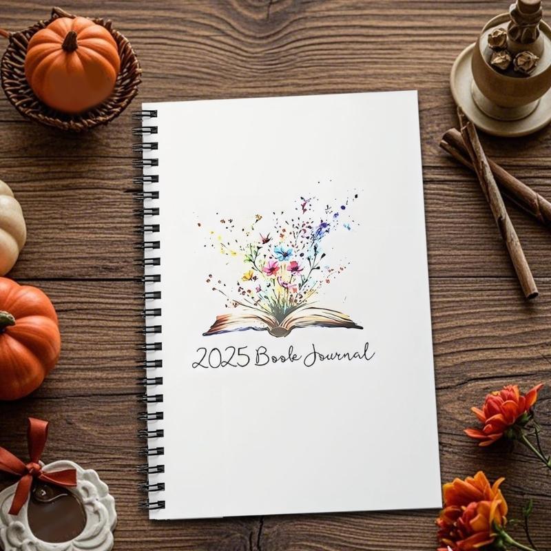 Halloween Journal Leseverfolgungsnotizbuch Tragbarer Twin-Coil-Bindungsplaner Notizblöcke für die tägliche Planung 148x210mm