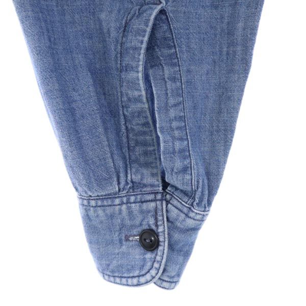 RRL One Star Long sleeve Chambray shirt XS RALPH LAUREN Chin Strap Men's Used