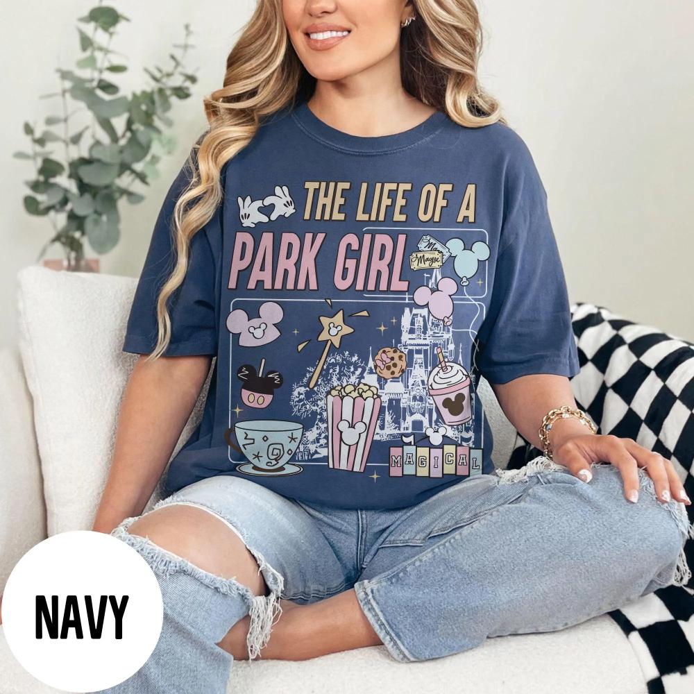 Coquette The Life of A Park Girl Castle Tshirt Retro Pastel Best Day Ever Tee Happiest Place Girl Trip Tshirt
