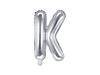 Balon Foliowy Litera "K" Srebrny 35 Cm