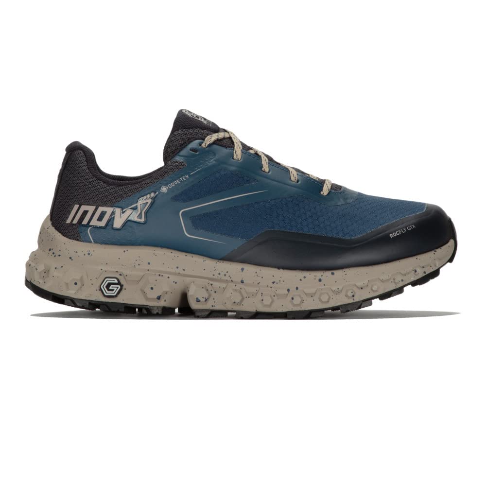 Trekking Mountaineering ROCFLY G350 GTX MS Breathable Cushion Comfortable Blue X Navy X Taupe [Inov-8] Gore-Tex 28.0cm