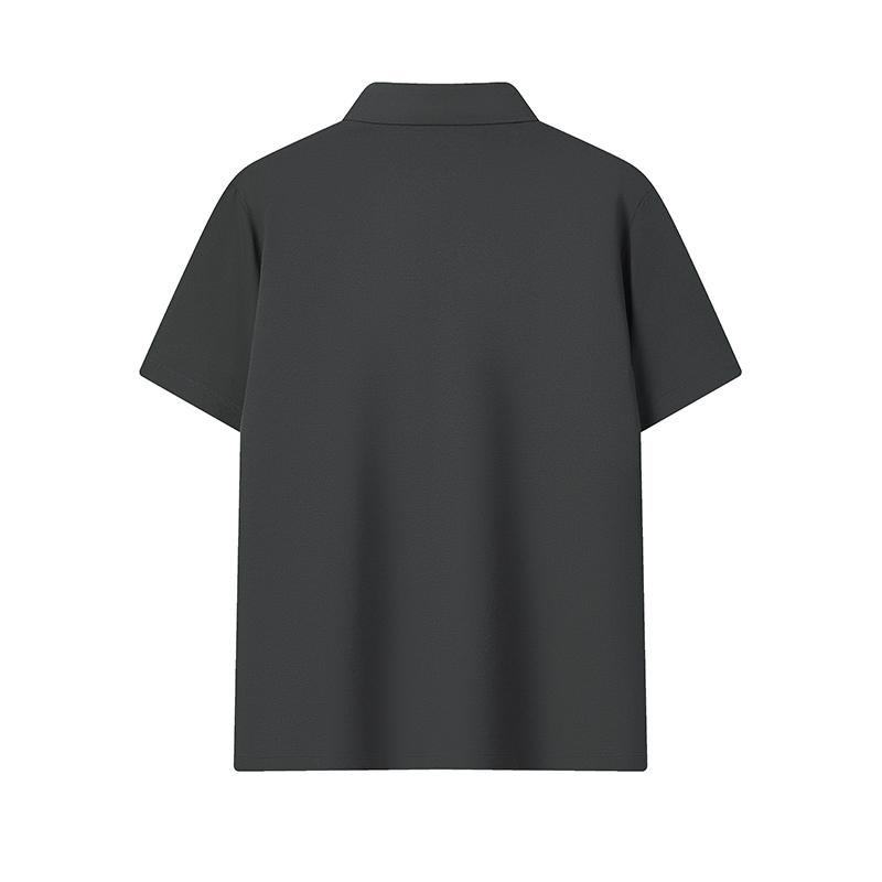 Fila F.C. Classic Minimalist Basic Casual Light Business Versatile Comfortable Knitted Short Sleeve Polo Shirt Men Tops Shadow-Gray F11M621103FCC