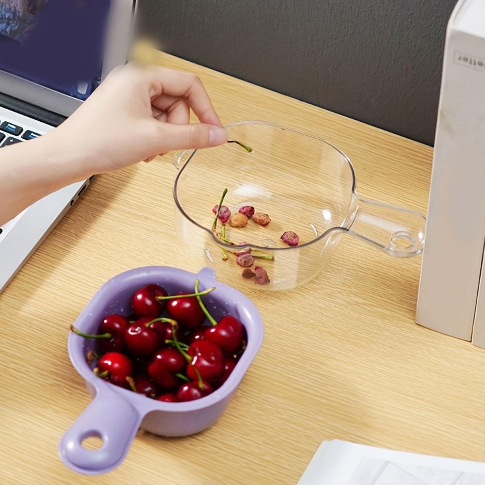 2 In1 Duckbill Cute Handle Draining Basket Straining Fruit Drain Basket Washing Double Basket Dishwashing Layer Fruit Tools 2025