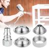 5Pcs Easy Installation Threaded Collar Nozzle Set for Precise Texture Finishes on Surfaces and Furniture