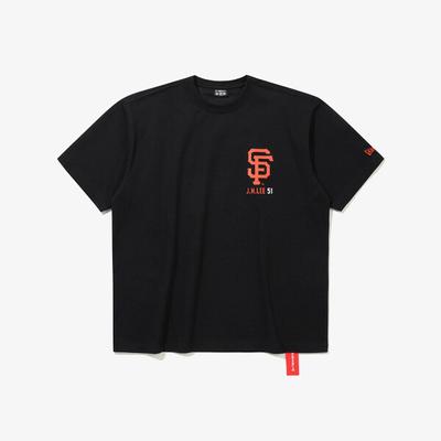 New Era Mlb San Francisco Giants Spieler-Signatur T-Shirt Schwarz 15147521