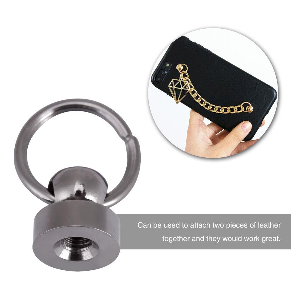 20pcs DIY Leather Craft Metal Rivet With Pull Ring Buckle for Purse  Phone Case Decoration
