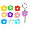 10 Stück Elastische Schlüssel-ID-Hüllen, Bunte Blumenform, Geschenk für Schwester & Freundin, Valentinstagsgeschenk